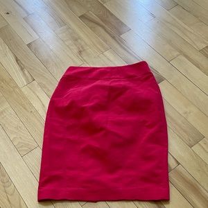Red pencil skirt